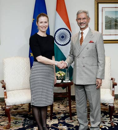 News Bilder des Tages RECORD DATE NOT STATED External Affairs Minister S. Jaishankar in conversation with Vice-President of the European Commission Kaja Kallas New Delhi, Jan 25 (ANI): External Affairs Minister S. Jaishankar in conversation with Vice-President of the European Commission Kaja Kallas, in New Delhi on Sunday. (@DrSJaishankar X ANI Photo) New Delhi Delhi India Copyright: xANIx ANI_20260125374