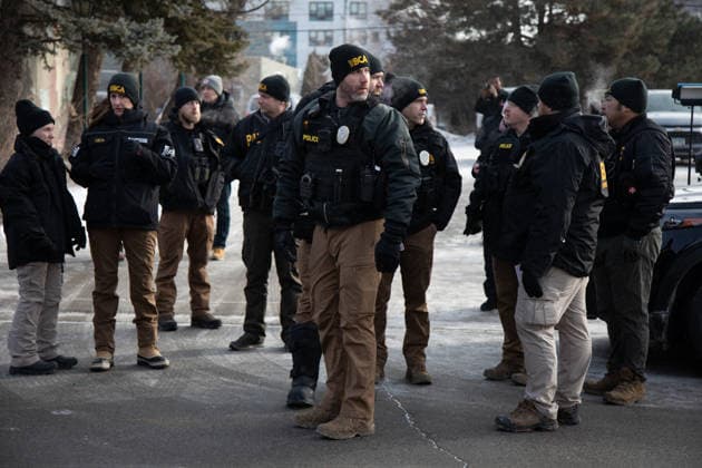 Protests and investigation continue after fatal ICE shooting in Minneapolis MINNEAPOLIS, UNITED STATES - JANUARY 25: Bureau of Criminal Apprehension officers investigate the scene where, the day prior, a man was killed by federal immigration enforcement in Minneapolis, United States, on January 25, 2026. Arthur Maiorella Anadolu Minnesota United States. Editorial use only. Please get in touch for any other usage.  Copyright: x2026xAnadoluxArthurxMaiorellax