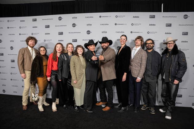 January 25, 2026, Park City, Utah, USA: Sundance Film Festival 2026: JARIPEO Film Premiere: Producer SARAH STRUNIN, protagonist NOE MARGARITO ZARAGONA, Co-directors REBECCA ZWEIG and EFRAIN MOJICA pose on the red carpet with the filmir film team ahead of the premiere of their film. Park City USA - ZUMAi207 20260125_zsp_i207_056 Copyright: xAbramxImanx