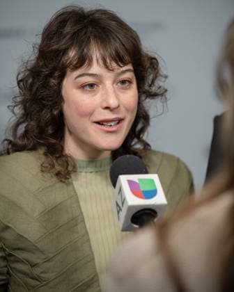 January 25, 2026, Park City, Utah, USA: Sundance Film Festival 2026: JARIPEO Film Premiere: Co-director REBECCA ZWEIG answers questions ahead of the premiere of the film Jaripeo. Park City USA - ZUMAi207 20260125_zsp_i207_070 Copyright: xAbramxImanx