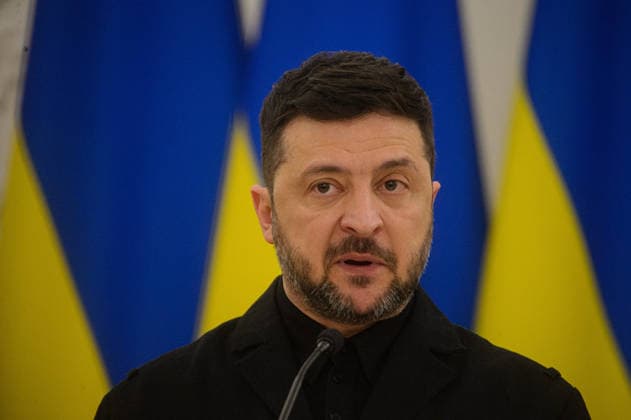 Polish President Nawrocki - Ukrainian President Zelenskyy - Lithuanian President Nauseda trilateral meeting in Vilnius VILNIUS, LITHUANIA - JANUARY 25: Ukrainian President Volodymyr Zelenskyy attends joint press conference after trilateral meeting in Vilnius, Lithuania on January 25, 2026. Yauhen Yerchak Anadolu Vilnius Lithuania. Editorial use only. Please get in touch for any other usage.  Copyright: x2026xAnadoluxYauhenxYerchakx
