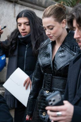 Patou - Outside Arrivals - Paris Fashion Week - Menswear Fall Winter 2026-2027 Lili Reinhart attends the Patou Menswear Fall Winter 2026-2027 show as part of Paris Fashion Week on January 25, 2026 in Paris, France., Credit:Lounis Tiar Avalon France, Paris  Copyright: xLounisxTiarx xAvalonx 1069345745