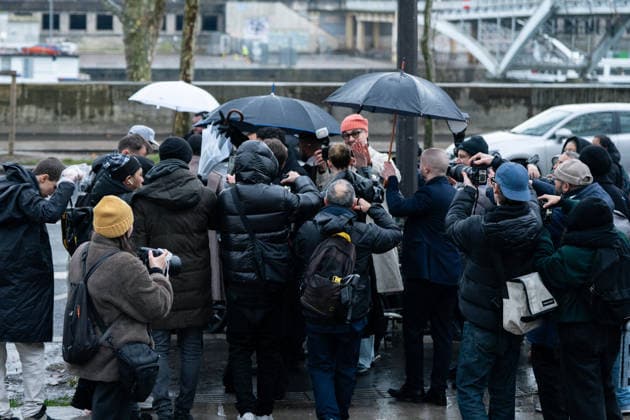 Patou - Outside Arrivals - Paris Fashion Week - Menswear Fall Winter 2026-2027 Lili Reinhart surrounded by photographer at the Patou Menswear Fall Winter 2026-2027 show as part of Paris Fashion Week on January 25, 2026 in Paris, France., Credit:Lounis Tiar Avalon France, Paris  Copyright: xLounisxTiarx xAvalonx 1069346580