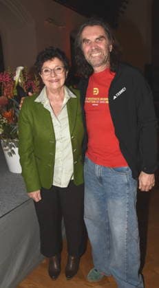 Monika Baumgartner Schauspielerin Thomas Huber, Extrembergsteiger Muenchen 25.01.2025 Herz fuer Herz Empfang der Stadt Muenchen im Alten Rathaus fuer Menschen nach Herztransplantation laedt das LMU Klinikum Foto Muenchen