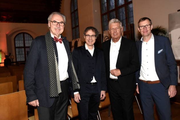 Professor Dr.med Markus M. Lerch Aerztlicher Direktor des LMU Muenchen Professor Christian Hagl, Direktor der Klinik fuer Herzchirurgie am LMU Klinikum. Dieter Reiter Oberbuergermeister Prof Dr. Dr. med.Berend Feddersen LMU Muenchen Muenchen 25.01.2025 Herz fuer Herz Empfang der Stadt Muenchen im Alten Rathaus fuer Menschen nach Herztransplantation laedt das LMU Klinikum Foto Muenchen