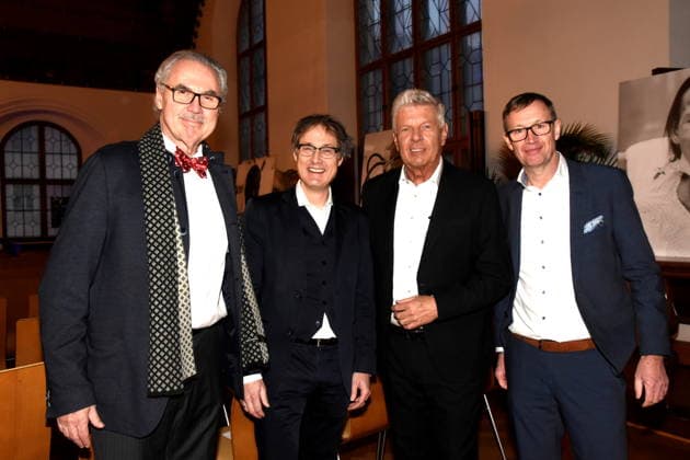 Professor Dr.med Markus M. Lerch Aerztlicher Direktor des LMU Muenchen Professor Christian Hagl, Direktor der Klinik fuer Herzchirurgie am LMU Klinikum. Dieter Reiter Oberbuergermeister Prof Dr. Dr. med.Berend Feddersen LMU Muenchen Muenchen 25.01.2025 Herz fuer Herz Empfang der Stadt Muenchen im Alten Rathaus fuer Menschen nach Herztransplantation laedt das LMU Klinikum Foto Muenchen