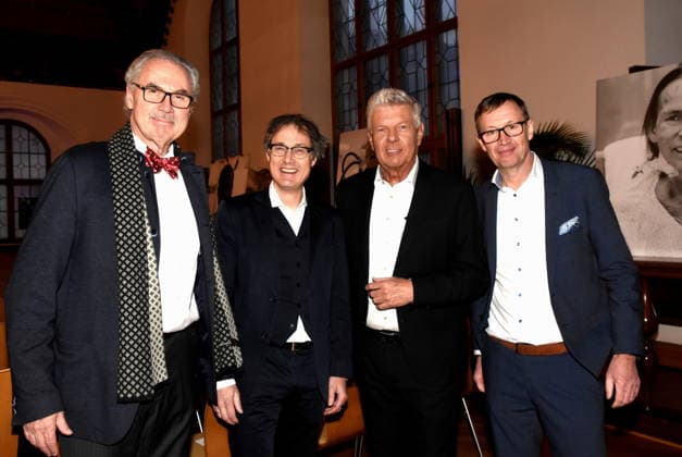Professor Dr.med Markus M. Lerch Aerztlicher Direktor des LMU Muenchen Professor Christian Hagl, Direktor der Klinik fuer Herzchirurgie am LMU Klinikum. Dieter Reiter Oberbuergermeister Prof Dr. Dr. med. Berend Feddersen LMU Muenchen Muenchen 25.01.2025 Herz fuer Herz Empfang der Stadt Muenchen im Alten Rathaus fuer Menschen nach Herztransplantation laedt das LMU Klinikum Foto Muenchen