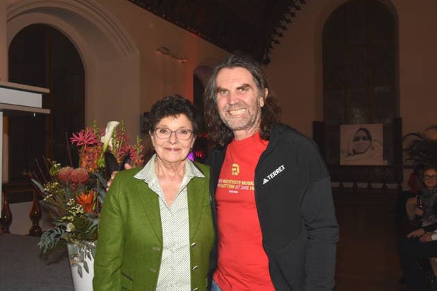 Monika Baumgartner Schauspielerin Thomas Huber Extrembergsteiger Muenchen 25.01.2025 Herz fuer Herz Empfang der Stadt Muenchen im Alten Rathaus fuer Menschen nach Herztransplantation laedt das LMU Klinikum Foto Muenchen