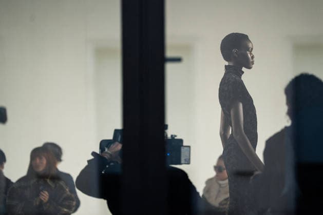 PFW - Patou Arrivals Model at the Patou Menswear Fall Winter 2026-2027 show as part of Paris Fashion Week on January 25, 2026 in Paris, France. Photo by LounisPhotography ABACAPRESS.COM Paris France  Copyright: xLounisPhotography ABACAx