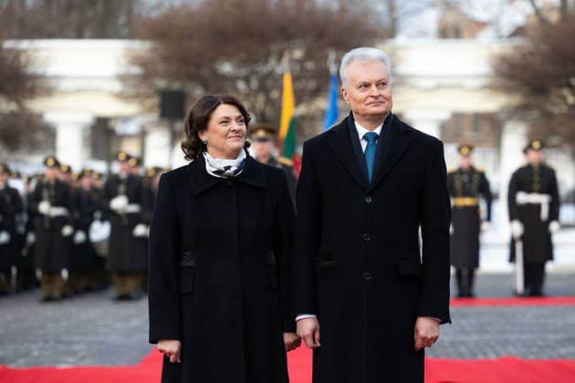 Zelenskyy visits Lithuania Diana NausÄ—dienÄ— First Lady of Lithuania, Gitanas NausÄ—da President of Lithuania Working Visit of the President and the First Lady of Ukraine to Lithuania to Take Part in Events Marking the Anniversary of the January Uprising. Vilnius, Lithuania on January 25, 2026 Vilnius Lithuania Copyright: xx