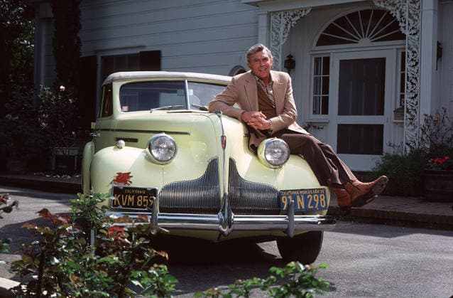 RECORD DATE NOT STATED RECORD DATE NOT STATED Andy Griffith and his 1938 Buick Special at his Toluca Lake Home in CA. 1979 **H.L. EDITORIAL USE ONLY  Copyright: x