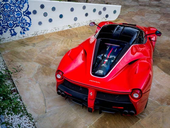 World’s fastest hybrid hypercar capable of 217mph goes on sale for £3.5m Story from Jam Press (Worlds Fastest Hybrid) Pictured: Exterior of the 2015 Ferrari LaFerrari. World’s fastest hybrid hypercar capable of 217mph goes on sale for £3.5m The world s fastest hybrid car capable of topping 217mph is on sale for £3.5 million. The 2015 Ferrari LaFerrari is one of just 499 examples built and has barely been used having only done 4,788 miles. It has two engines including a 6.3-litre V-12 and a smaller electric unit. Powered by a 6.3-litre V12 engine paired with an electric motor, the hybrid hypercar produces a combined 949 horsepower, allowing it to rocket from 0–60mph in just 2.4 seconds. According to its listing, the LaFerrari has had  Copyright: xJamxPress MichaelxAlanxRoss CourtesyxofxRMxSotheby s