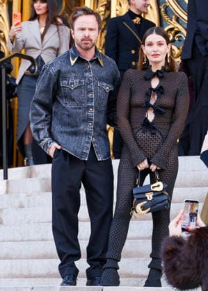 Aaron Paul and Lauren Parsekian Celebrity arrivals at the Schiaparelli Haute Couture Collection Spring Summer 2026 show as part of Paris Fashion Week PFW , at the Petit Palais in Paris, France, January 26, 2026 Denis Guignebourg Bestimage Arrivals Schiaparelli Haute Couture Week Spring Summer 2026 show as part of Paris Fashion Week on January 26, 2026 in Paris, France Paris France  Copyright: xDenisxGuignebourgx xBestimagexDenisxGuignebourgx xBestimagex