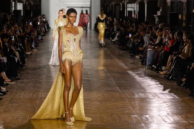 PFW - Tony Ward Runway Models walk the runway during the Tony Ward Haute Couture Week Spring Summer 2026 show as part of Paris Fashion Week on January 26, 2026 in Paris, France. Photo by Laurent Zabulon ABACAPRESS.COM Paris France  Copyright: xZabulonxLaurent ABACAx