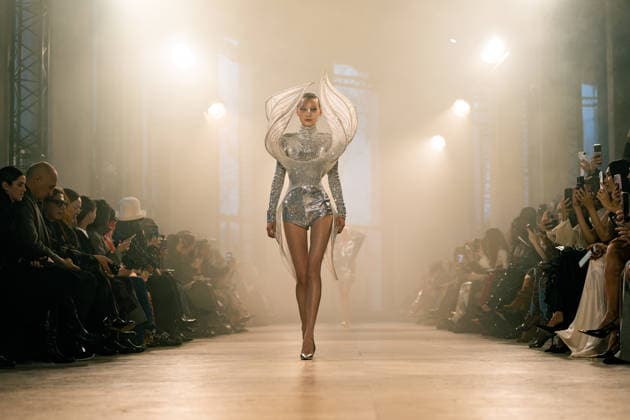 Rahul Mishra - Runway - Paris Fashion Week - Haute Couture Week Spring Summer 2026 A model walks the runway durinh the Rahul Mishra Haute Couture Week Spring Summer 2026 show as part of the Paris Fashion Week., Credit:Lounis Tiar Avalon France, Paris  Copyright: xLounisxTiarx xAvalonx 1069625768