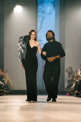 Rahul Mishra - Runway - Paris Fashion Week - Haute Couture Week Spring Summer 2026 Coco Rocha And Indian Designer Rahul Mishra the runway durinh the Rahul Mishra Haute Couture Week Spring Summer 2026 show as part of the Paris Fashion Week., Credit:Lounis Tiar Avalon France, Paris  Copyright: xLounisxTiarx xAvalonx 1069627260