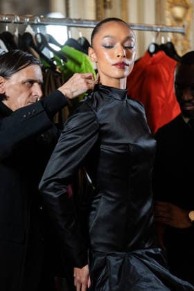 PFW - Imane Ayissi Runway Ophely Mezino walks the runway during the Imane Ayissi Haute Couture Week Spring Summer 2026 show as part of Paris Fashion Week Paris, France on January 26, 2026. Photo by LounisPhotography ABACAPRESS.COM Paris France  Copyright: xLounisPhotography ABACAx