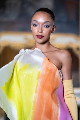PFW - Imane Ayissi Runway Anastasia Degtyarenko walks the runway during the Imane Ayissi Haute Couture Week Spring Summer 2026 show as part of Paris Fashion Week Paris, France on January 26, 2026. Photo by LounisPhotography ABACAPRESS.COM Paris France  Copyright: xLounisPhotography ABACAx