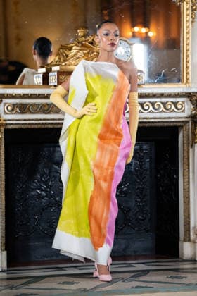 PFW - Imane Ayissi Runway Anastasia Degtyarenko walks the runway during the Imane Ayissi Haute Couture Week Spring Summer 2026 show as part of Paris Fashion Week Paris, France on January 26, 2026. Photo by LounisPhotography ABACAPRESS.COM Paris France  Copyright: xLounisPhotography ABACAx