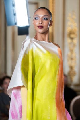 PFW - Imane Ayissi Runway Anastasia Degtyarenko walks the runway during the Imane Ayissi Haute Couture Week Spring Summer 2026 show as part of Paris Fashion Week Paris, France on January 26, 2026. Photo by LounisPhotography ABACAPRESS.COM Paris France  Copyright: xLounisPhotography ABACAx