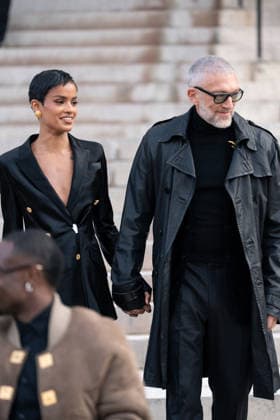PFW - Schiaparelli Outside Narah Baptista and Vincent Cassel attends the Schiaparelli Haute Couture Week Spring Summer 2026 show as part of Paris Fashion Week on January 26, 2026 in Paris, France . Photo by LounisPhotography ABACAPRESS.COM Paris France  Copyright: xLounisPhotography ABACAx