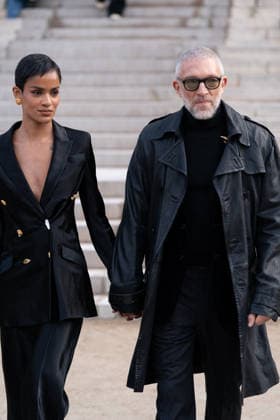 PFW - Schiaparelli Outside Narah Baptista and Vincent Cassel attend the Schiaparelli Haute Couture Week Spring Summer 2026 show as part of Paris Fashion Week on January 26, 2026 in Paris, France . Photo by LounisPhotography ABACAPRESS.COM Paris France  Copyright: xLounisPhotography ABACAx