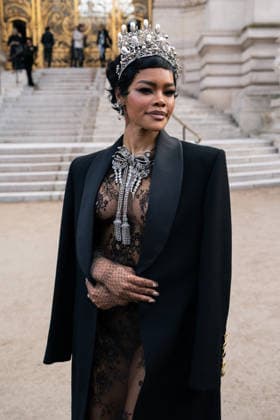 PFW - Schiaparelli Outside Teyana Taylor attends the Schiaparelli Haute Couture Week Spring Summer 2026 show as part of Paris Fashion Week on January 26, 2026 in Paris, France . Photo by LounisPhotography ABACAPRESS.COM Paris France  Copyright: xLounisPhotography ABACAx