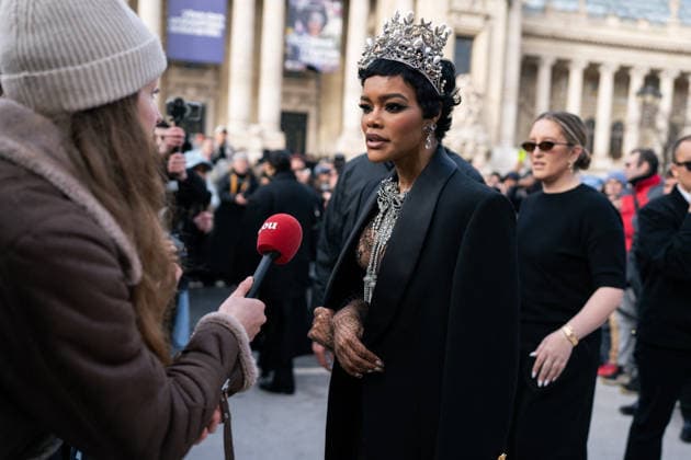 PFW - Schiaparelli Outside Teyana Taylor attends the Schiaparelli Haute Couture Week Spring Summer 2026 show as part of Paris Fashion Week on January 26, 2026 in Paris, France . Photo by LounisPhotography ABACAPRESS.COM Paris France  Copyright: xLounisPhotography ABACAx