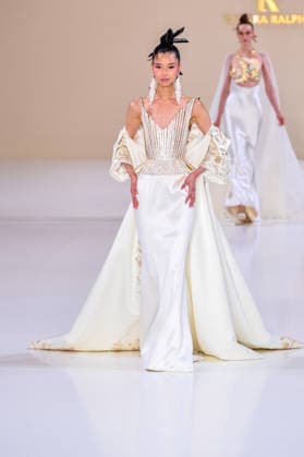 PFW - Haute Couture - Tamara Ralph Runway A model walks the runway during the Tamara Ralph Haute Couture Week Spring Summer 2026 show as part of Paris Fashion Week on January 26, 2026 in Paris, France. Photo by Shootpix ABACAPRESS.COM Paris France  Copyright: xShootPix ABACAx