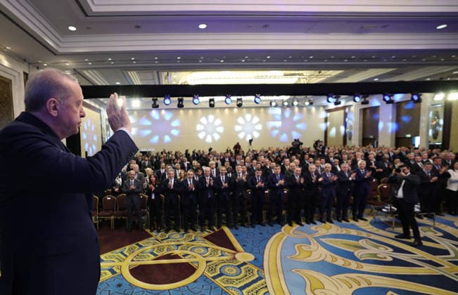 Turkish President Recep Tayyip Erdo?an participates in an awards ceremony for success Turkish President Recep Tayyip Erdo?an participates in an awards ceremony for success in international contracting services in the Turkish capital, Ankara, January 27, 2026. Photo by Turkish presidency apaimages Istanbul Istanbul Turkey 270126_Turkish_TPO_01(5) Copyright: xapaimagesxTurkishxpresidencyx xapaimagesx