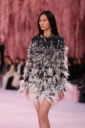 DeÌfileÌ Chanel Haute Couture printemps-eÌteÌ 2026 Model on the runway DeÌfileÌ Chanel Haute Couture printemps-eÌteÌ 2026 au Grand Palais Ã Paris le 27 janvier 2026. Chanel Haute Couture Spring Summer 2026 fashion show at the Grand Palais in Paris on January 27, 2026.  Copyright: xFabricexChasseryx