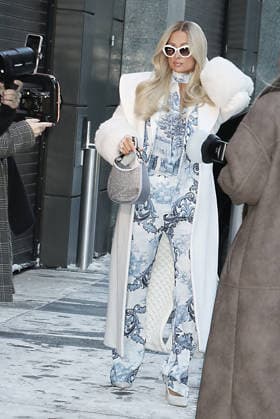 NEW YORK, NY- JANUARY 27: Paris Hilton seen at Live with Kelly & Mark on January 27, 2026 in New York City. Copyright: xRWx