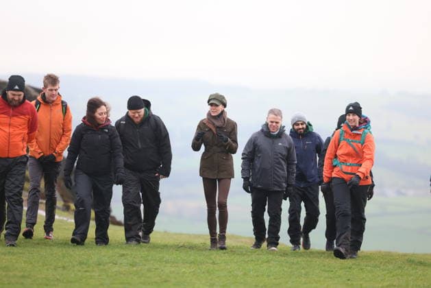 The Princess of Wales takes part in a Wellbeing Walk The Princess of Wales joins Mind Over Mountains, a charity offering professional mental health support through therapeutic outdoor experiences, for a supported wellbeing walk in the Peak District, UK, on the 27th January 2026. Picture by Ian Vogler WPA-Pool Hope Valley Curbar Gap Derbyshire United Kingdom  WHA-0807