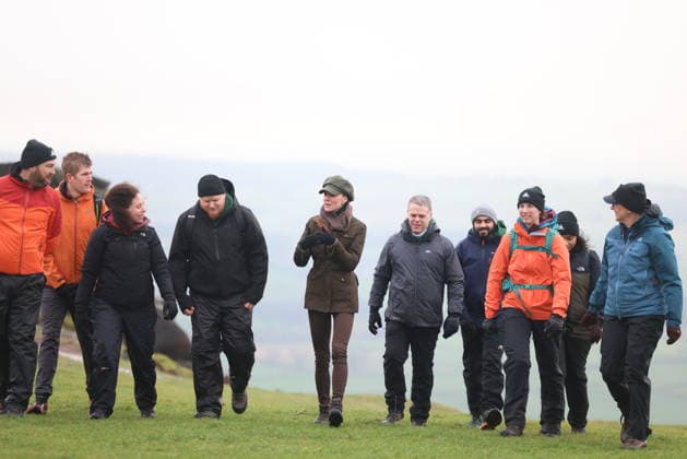 The Princess of Wales takes part in a Wellbeing Walk The Princess of Wales joins Mind Over Mountains, a charity offering professional mental health support through therapeutic outdoor experiences, for a supported wellbeing walk in the Peak District, UK, on the 27th January 2026. Picture by Ian Vogler WPA-Pool Hope Valley Curbar Gap Derbyshire United Kingdom  WHA-0807