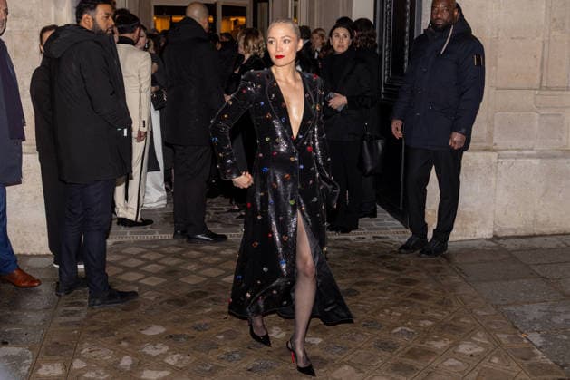 PFW Haute Couture Armani Outside Arrivals Pom Klementieff arriving at the Schiaparelli show during Paris Fashion Week Haute Couture on January 27, 2026 in Paris, France. Photo by Nasser Berzane ABACAPRESS.COM Paris France  Copyright: xBerzanexNasser ABACAx