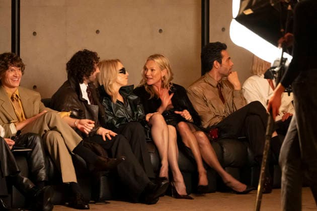 PFW Saint Laurent front row EB Kate Moss, Sam Taylor-Johnson, Aaron Taylor-Johnson, Diego Calva attend the Yves Saint Laurent Menswear Ready-to-wear Fall-Winter 2026 2027 collection fashion show on the sidelines of the Paris Haute Couture Fashion Week, in Paris, on January 27, 2026.Photo by Eliot Blondet ABACAPRESS.COM Paris France France  Copyright: xBlondetxEliot ABACAx