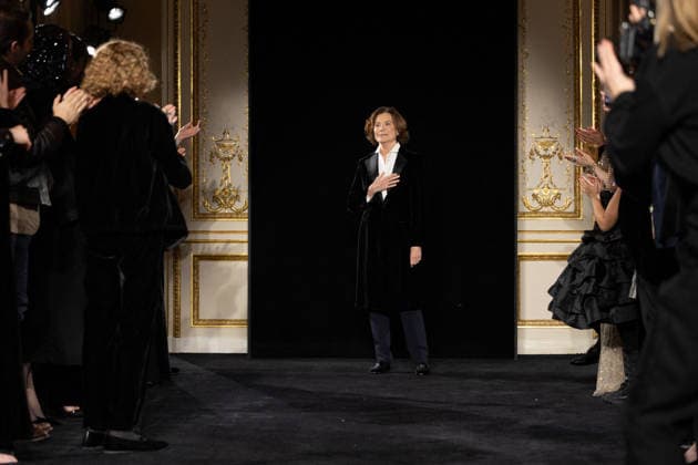 PFW Giorgio Armani Runway - Paris AJ Italian fashion designer Silvana Armani acknowledges the audience at the end of Giorgio Armani Prive Women s Haute Couture Spring Summer 2026 collection fashion show as part of the Paris Haute Couture Fashion Week, in Paris, on January 27, 2026. Photo by Alexis Jumeau ABACAPRESS.COM Paris France  Copyright: xJumeauxAlexis ABACAx
