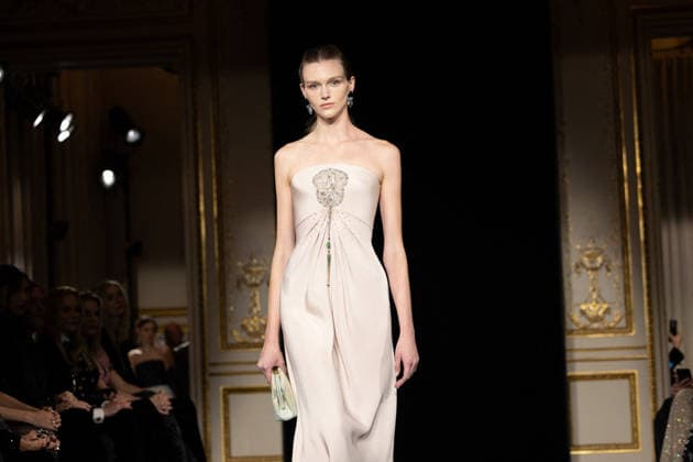 PFW Giorgio Armani Runway - Paris AJ A model presents a creation for Giorgio Armani Prive for Women s Haute Couture Spring Summer 2026 collection fashion show as part of the Paris Haute Couture Fashion Week, in Paris, on January 27, 2026. Photo by Alexis Jumeau ABACAPRESS.COM Paris France  Copyright: xJumeauxAlexis ABACAx