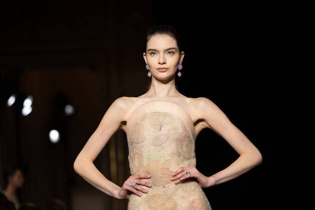 PFW Giorgio Armani Runway - Paris AJ A model presents a creation for Giorgio Armani Prive for Women s Haute Couture Spring Summer 2026 collection fashion show as part of the Paris Haute Couture Fashion Week, in Paris, on January 27, 2026. Photo by Alexis Jumeau ABACAPRESS.COM Paris France  Copyright: xJumeauxAlexis ABACAx
