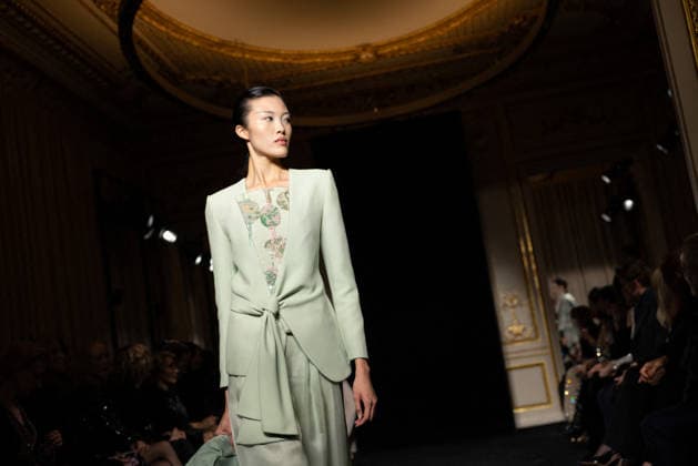PFW Giorgio Armani Runway - Paris AJ A model presents a creation for Giorgio Armani Prive for Women s Haute Couture Spring Summer 2026 collection fashion show as part of the Paris Haute Couture Fashion Week, in Paris, on January 27, 2026. Photo by Alexis Jumeau ABACAPRESS.COM Paris France  Copyright: xJumeauxAlexis ABACAx