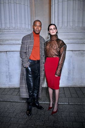 PFW - Saint Laurent Photocall Kid Cudi and Lola Abecassis Sartore attends the Saint Laurent Menswear Fall Winter 2026-2027 show as part of Paris Fashion Week on January 27, 2026 in Paris, France. Photo by Franck Castel ABACAPRESS.COM Paris France  Copyright: xCastelxFranck ABACAx