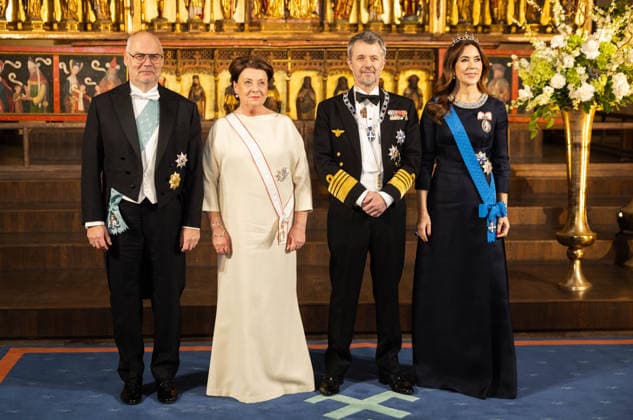 27.01.2026, Tallinn. King Frederik X of Denmark and Queen Mary will be in Estonia on a state visit at the invitation of President Alar Karis. President Alar Karis hosted a state dinner in honor of the Danish royal couple at the Niguliste Museum. The dinner was preceded by a formal concert. Photo: Madis Veltman Postimees Tallinn Harjumaa Estonia 1MV27JAN26C32  Copyright: xMadisxVeltmanx Sirje Karis, Alar Karis, King Frederik X, Queen Mary