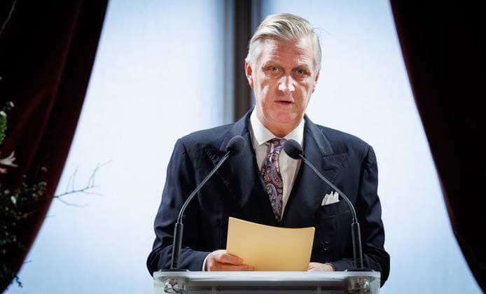 King Philippe - Filip of Belgium delivers a speech at a New Year s reception organized by the Royal Family for the Belgian Authorities, at the Royal Palace in Brussels, Wednesday 28 January 2026.  BENOITxDOPPAGNE 159246147
