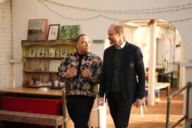 Prince of Wales visits We Move FWD The Prince of Wales with Alex Holmes (left), director at BBC Children in Need, during a visit to the charity s We Move FWD programme at the Ubele Initiative in the Wolves Lane Centre, north London. We Move FWD is a 10-year commitment by BBC Children in Need, delivered in collaboration with BBC Radio 1Xtra, to create opportunities for Black children and young people across the UK. Picture date: Wednesday January 28, 2026., Credit:Aaron Chown Avalon UK, London  Copyright: xAaronxChownx xAvalonx 1069987930
