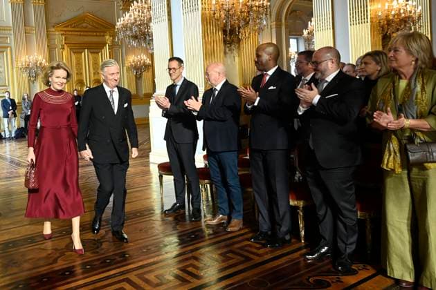 King Philippe and Queen Mathilde receive the country s leading authorities BRUSSELS, BELGIUM - JANUARY 28 : To mark the New Year, King Philippe and Queen Mathilde receive the country s leading authorities at the Royal Palace in Brussels, in the presence of Prince Laurent and Princess Claire. King Philippe and Prime Minister Bart De Wever deliver their annual address to the country s authorities on January 28, 2026 in Brussels, Belgium, 28 01 2026 Brussels Belgium  Copyright: xDidierxLebrunx