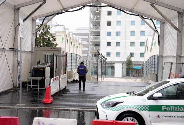Milan, Olympic Village that will host the athletes of the Milan Cortina 2026 Winter Olympic and Paralympic Games, change of traffic and metal detector at the entrance  Copyright: xDuilioxPiaggesix xipa-agency.netx xDuilioxPiaggesix IPA_Agency_IPA70654472
