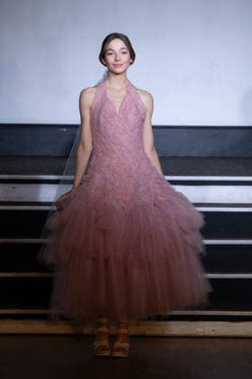 PFW - Franck Sorbier Runway A model walks the runway during the Franck Sorbier Haute Couture Week Spring Summer 2026 show as part of Paris Fashion Week on January 27, 2026 in Paris, France. Photo by Laurent Zabulon ABACAPRESS.COM Paris France  Copyright: xZabulonxLaurent ABACAx