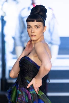 PFW - Franck Sorbier Runway A model walks the runway during the Franck Sorbier Haute Couture Week Spring Summer 2026 show as part of Paris Fashion Week on January 27, 2026 in Paris, France. Photo by Laurent Zabulon ABACAPRESS.COM Paris France  Copyright: xZabulonxLaurent ABACAx