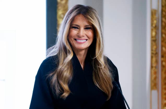 First lady Melania Trump delivers remarks before ringing the opening bell at the New York Stock Exchange on Wall Street on Wednesday, January 28, 2026 in New York City. The First Lady made the appearance as part of her publicity tour for the film, Melania, which documents her life in the 20 days leading up to President Donald Trump s second inauguration.  NYP202601028121 JOHNxANGELILLO