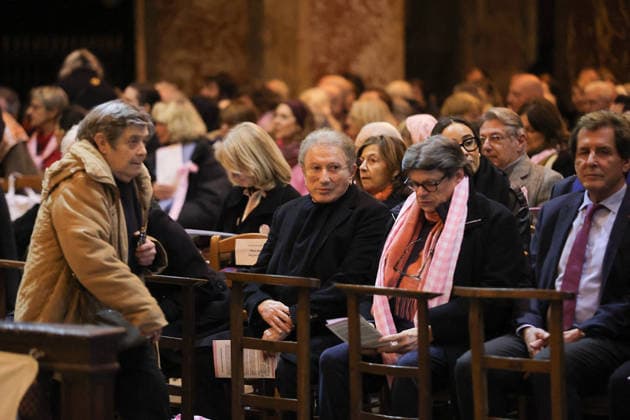 Memorial Mass for Late French Actress Brigitte Bardot - Paris French TV host Michel Drucker Paris France  Copyright: xBerzanexNasser ABACAx